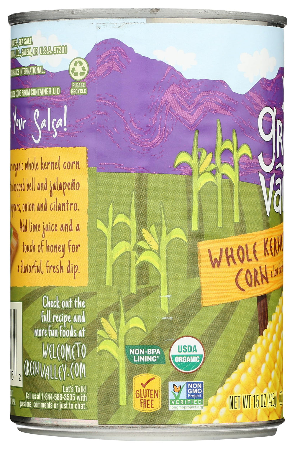Green Valley Organic corn sizzling in a skillet with butter.