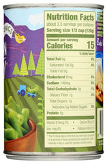 Green Valley Organic Cut Green Beans on shelf, ideal pantry staple.