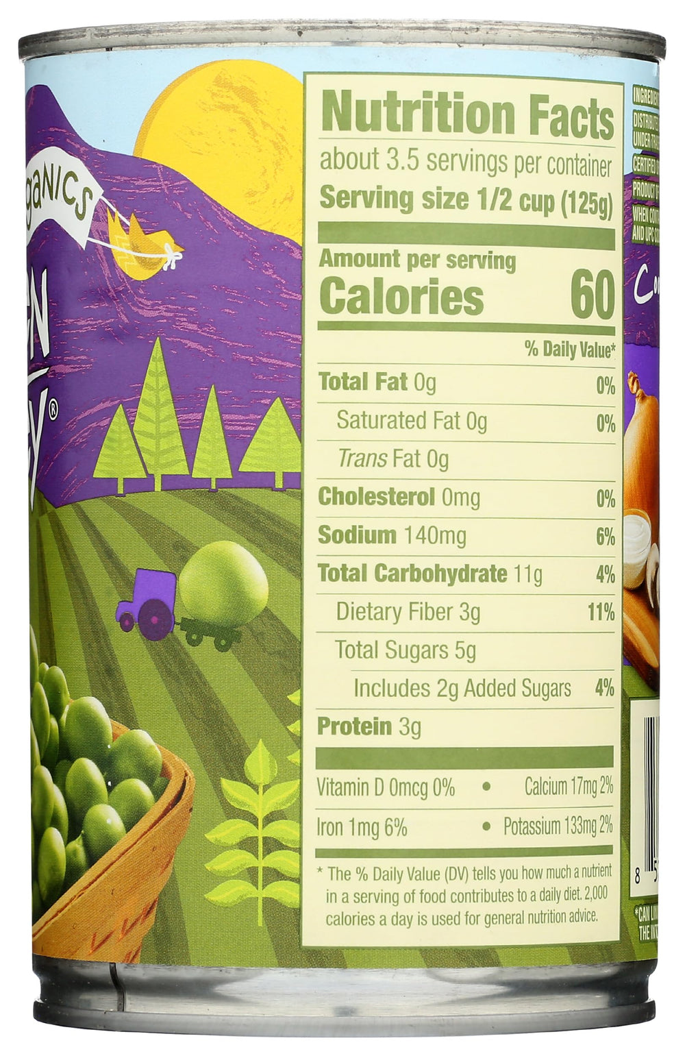 Green Valley Organic Sweet Peas serving bowl close-up, ideal for fast weeknight meals.