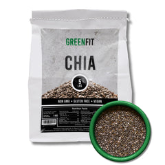 Greenfit bulk chia 5lb bag for bulk kitchen use and long-term storage.