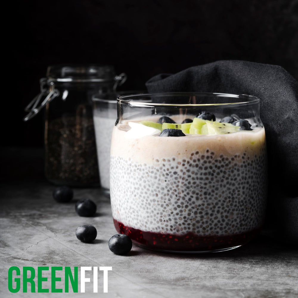 Greenfit chia pudding essential, ready to create creamy desserts.