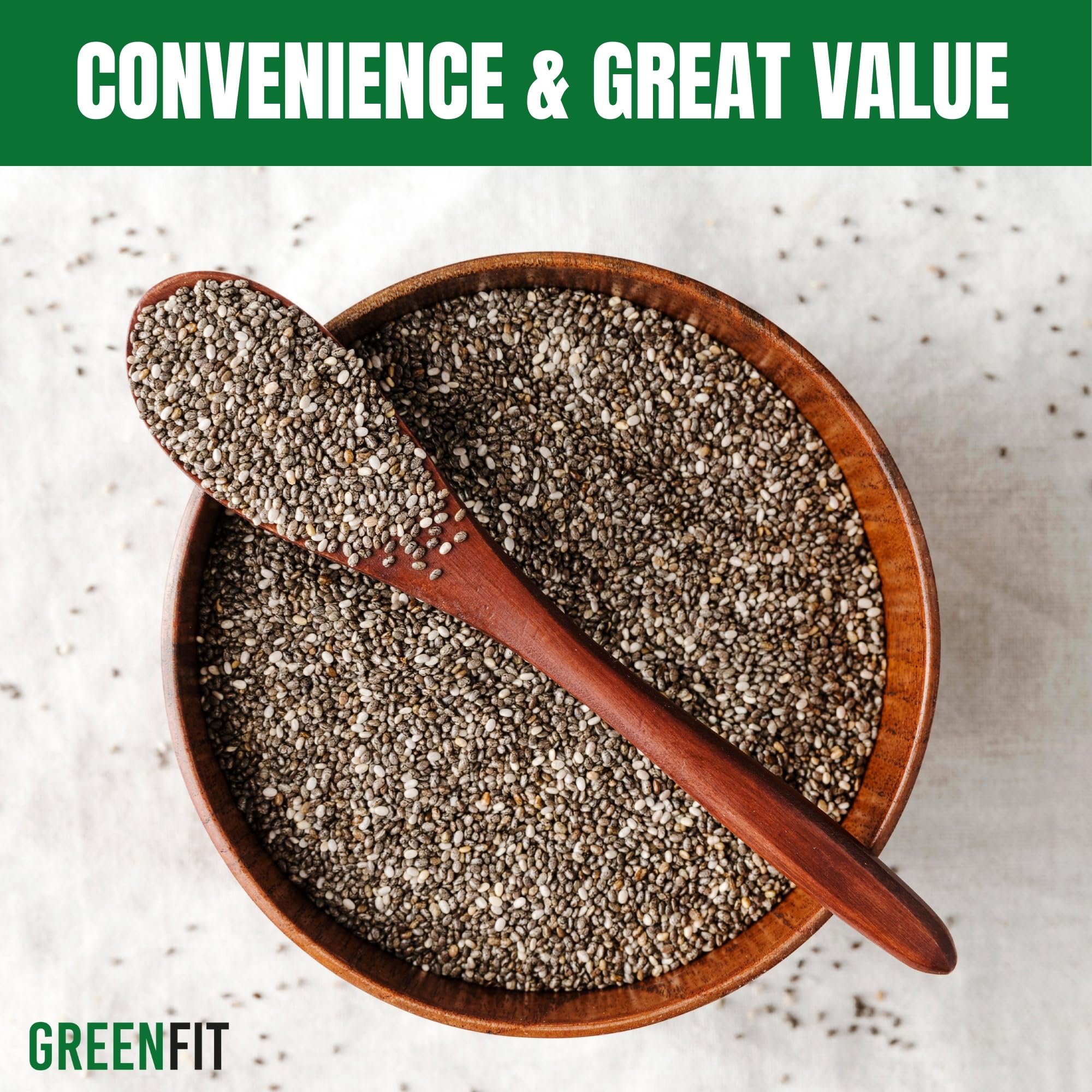 Greenfit chia seeds for pudding prep to add fiber and creaminess.