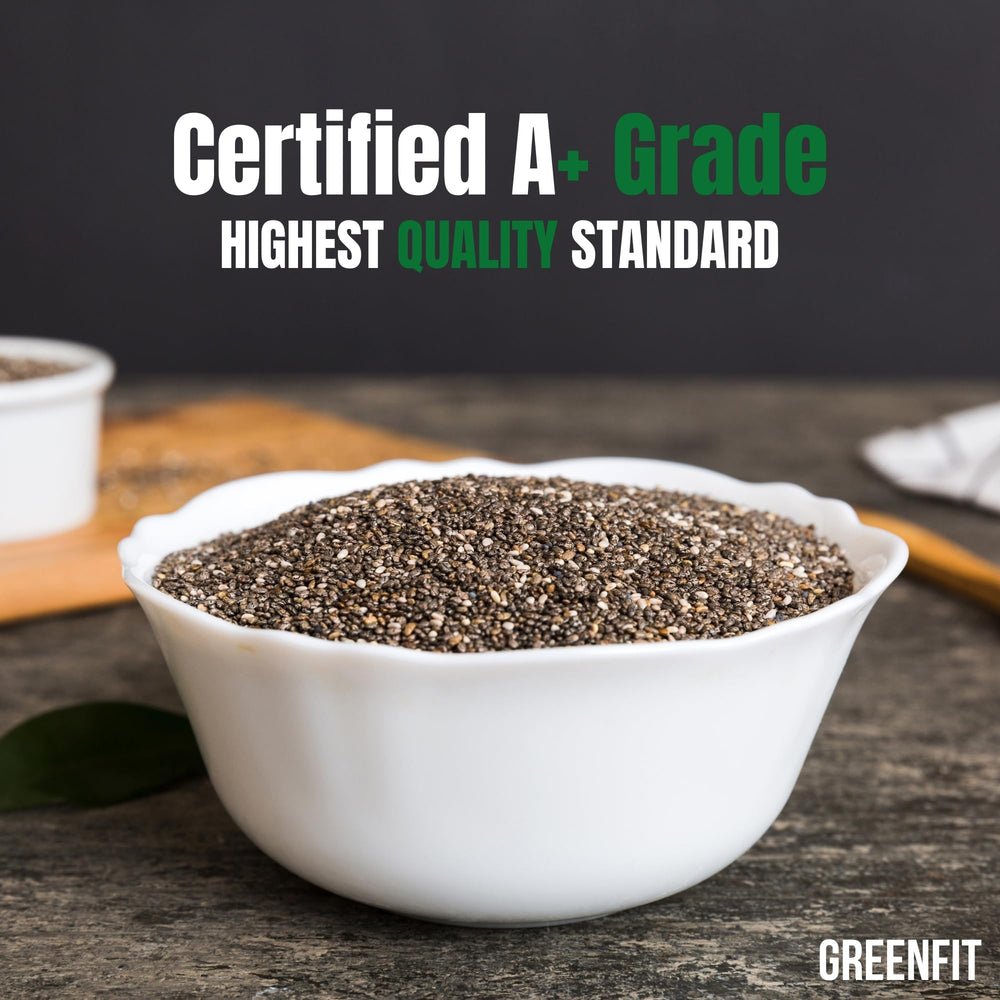 Greenfit non-GMO gluten-free chia seeds highlight gluten-free option.