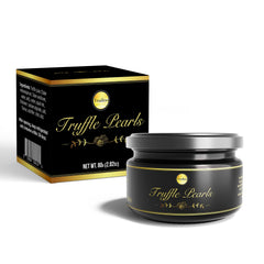 Greenfit Tradino premium black truffle pearls packaging showcases a gift-ready presentation for gourmets.