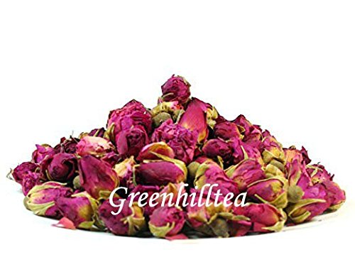 Greenhilltea Rose Buds infusion ready in an amber teacup with natural color.