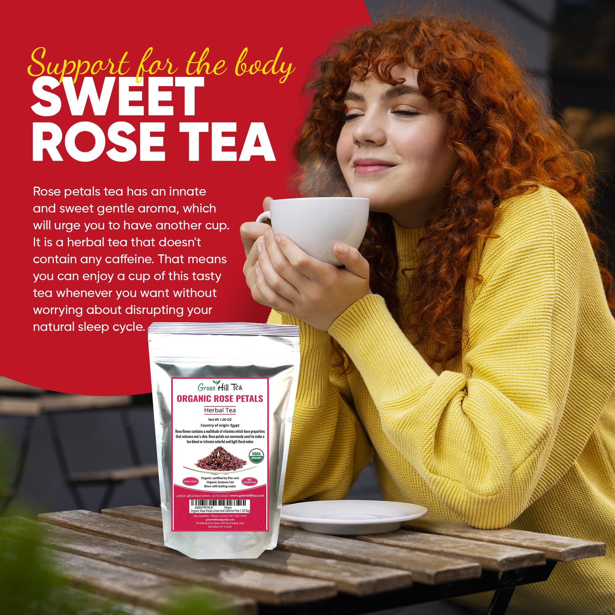 Greenhilltea rose petals presented in a gift-ready setup