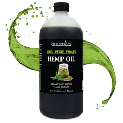 GreenIVe Hemp Oil bottle pours rich oil suitable for salads and dressings