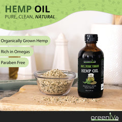 GreenIVe Hemp Oil drizzled on a fresh salad for flavor
