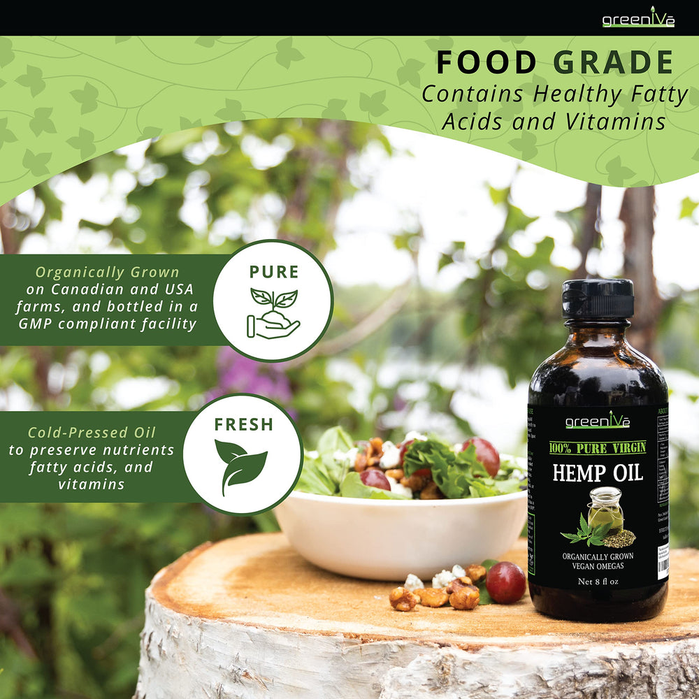GreenIVe Hemp Oil applied to skin or hair for lightweight care