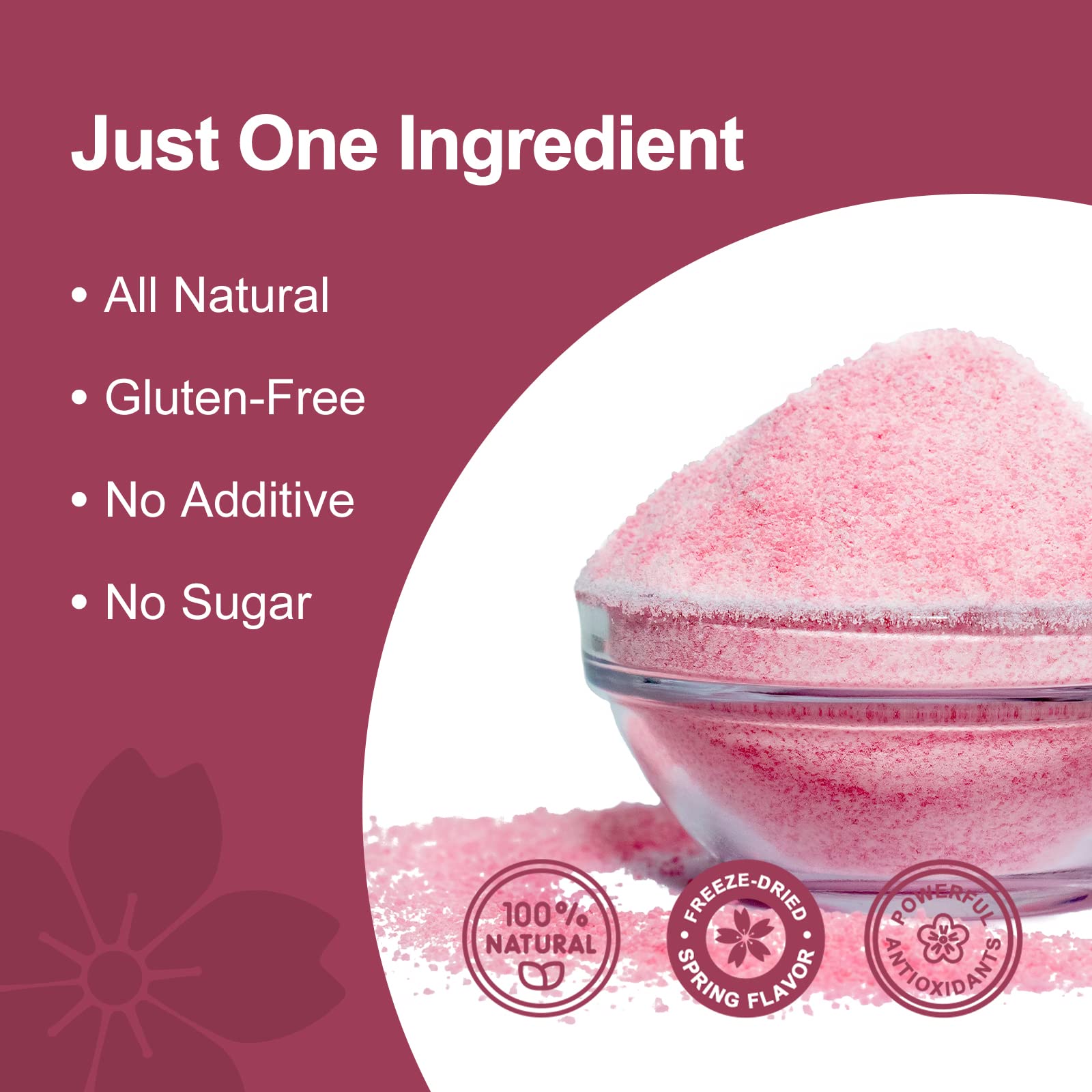 GRELIM Sakura powder color swirl on dessert, sakura aroma
