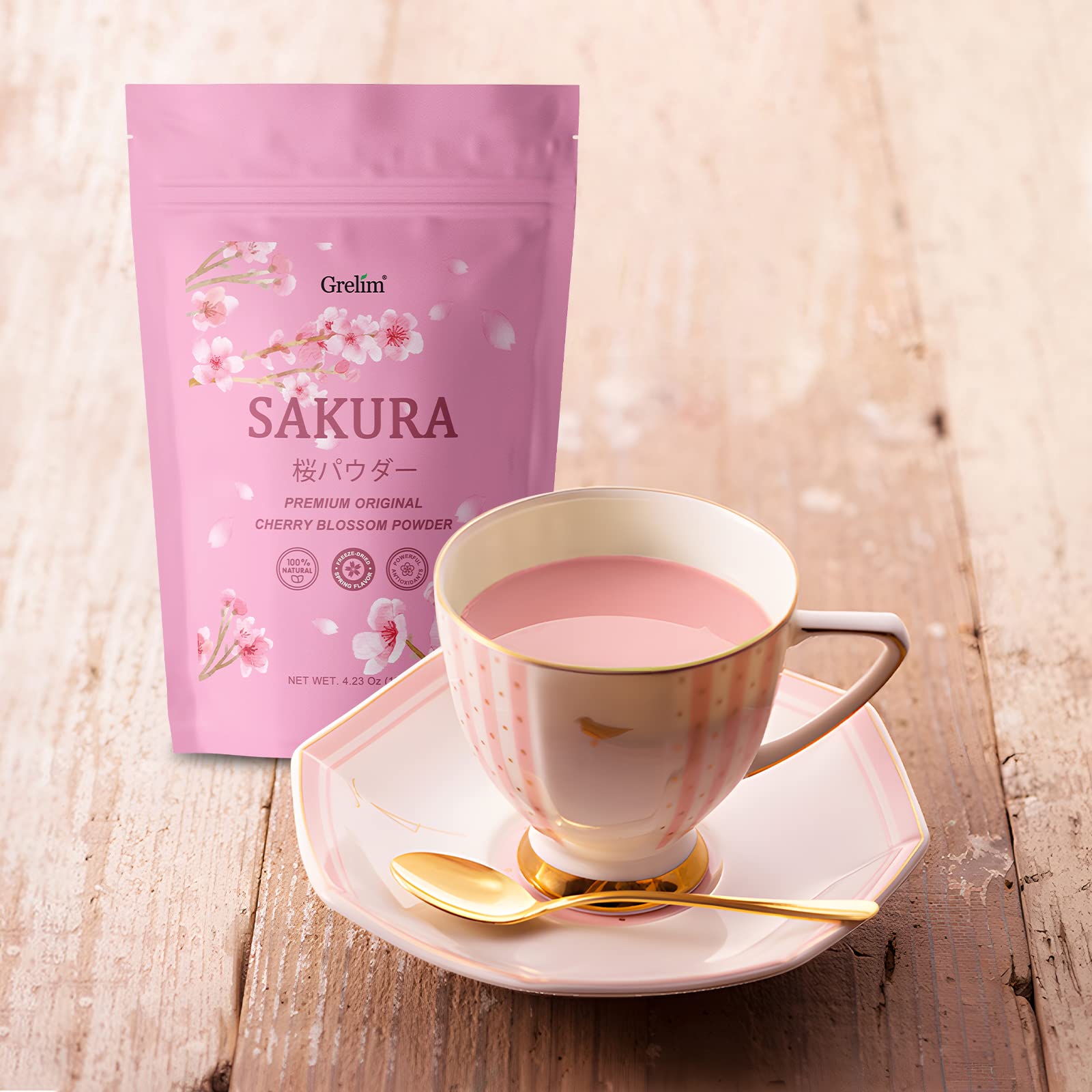 GRELIM Sakura powder on ice cream, floral note