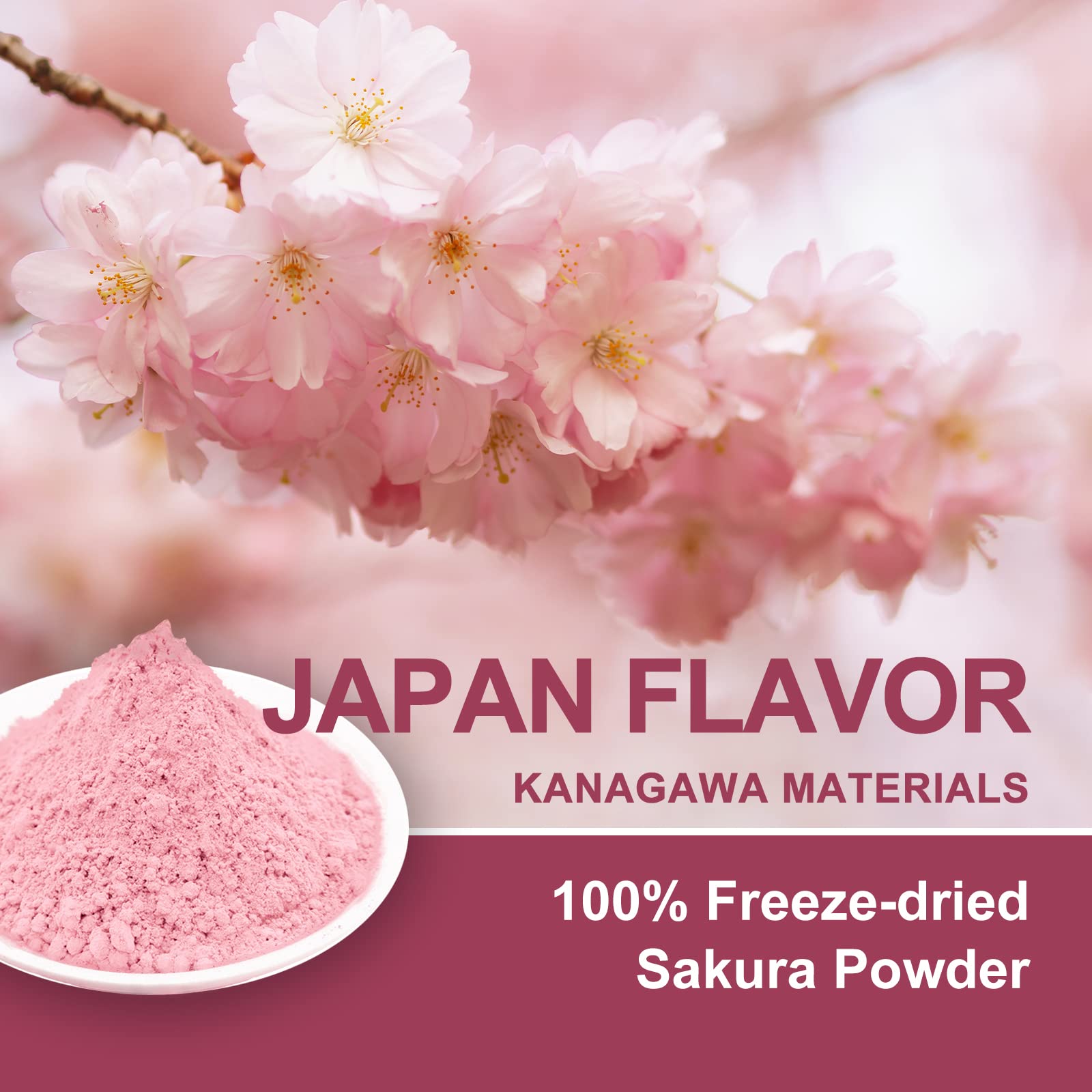 GRELIM Sakura powder sprinkled on pastries for subtle flavor