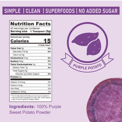 Grelim ube powder scoop in bag ready for smoothies and baking.