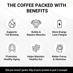 GRGTP Caramel Protein Iced Coffee stirring demonstrates fast, mess-free prep.