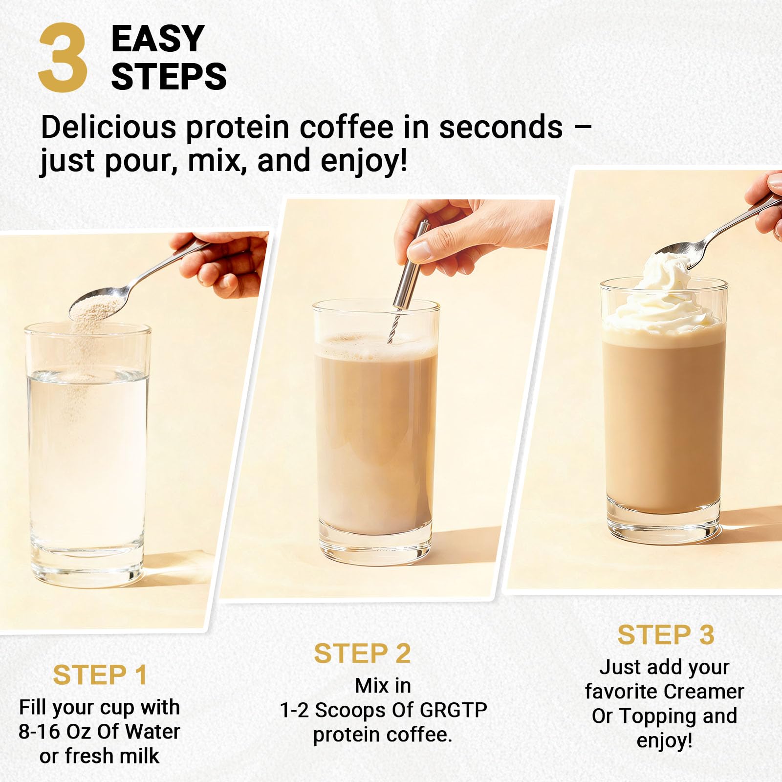 GRGTP Travel-pack image shows portable, protein-fueled caffeine on the go.