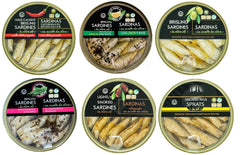 Grilled Catch brisling sardines in olive oil displayed in a ready-to-eat pack