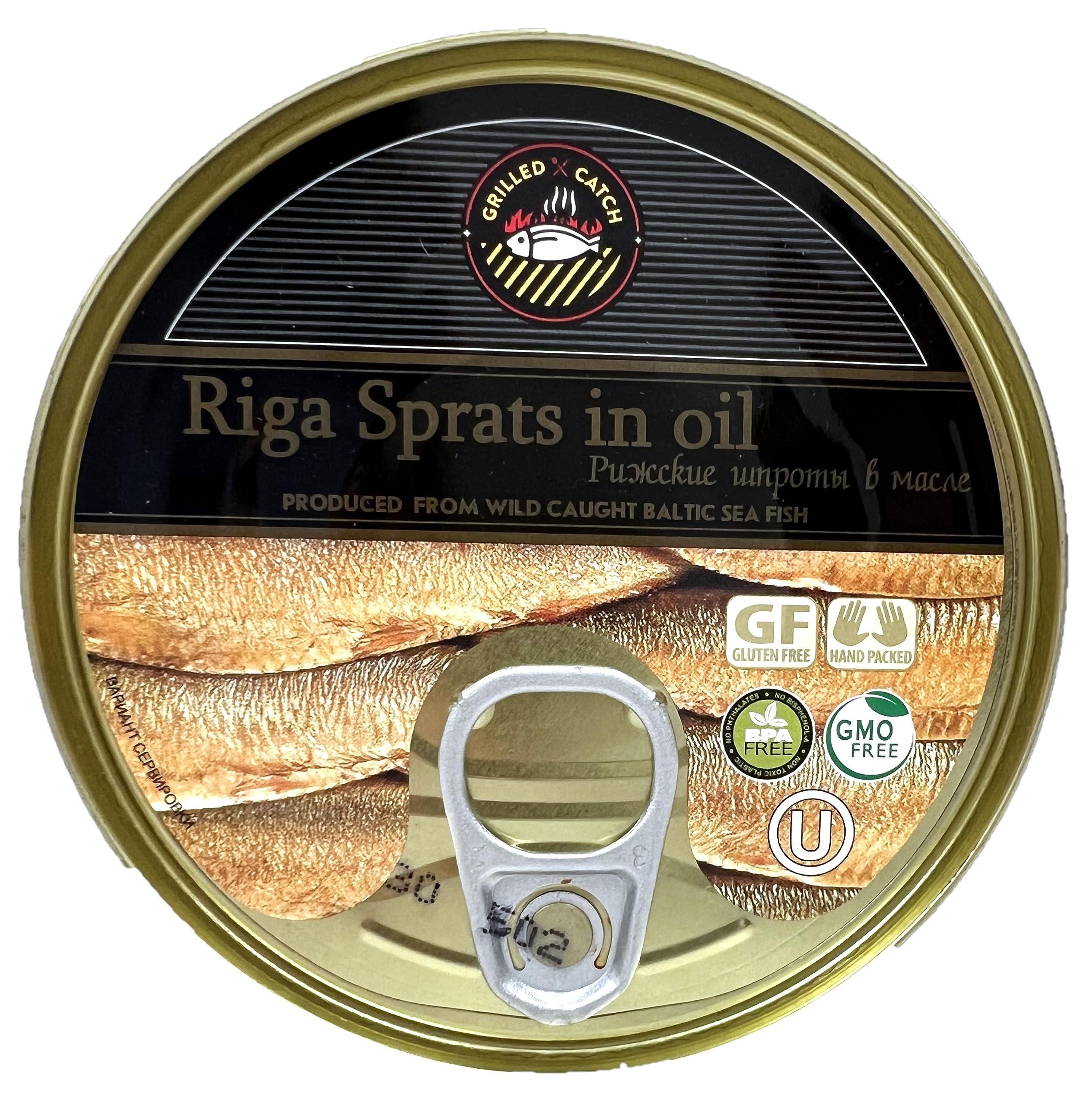 GRILLED CATCH wild-caught sustainability badge signals responsible seafood choice.
