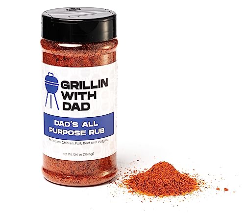 Grillin With Dad All Purpose Rub shaker closeup with visible spice texture