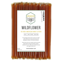 GROOVE HONEY Wildflower honey stick for tea, rich flavor in a mess-free packet.