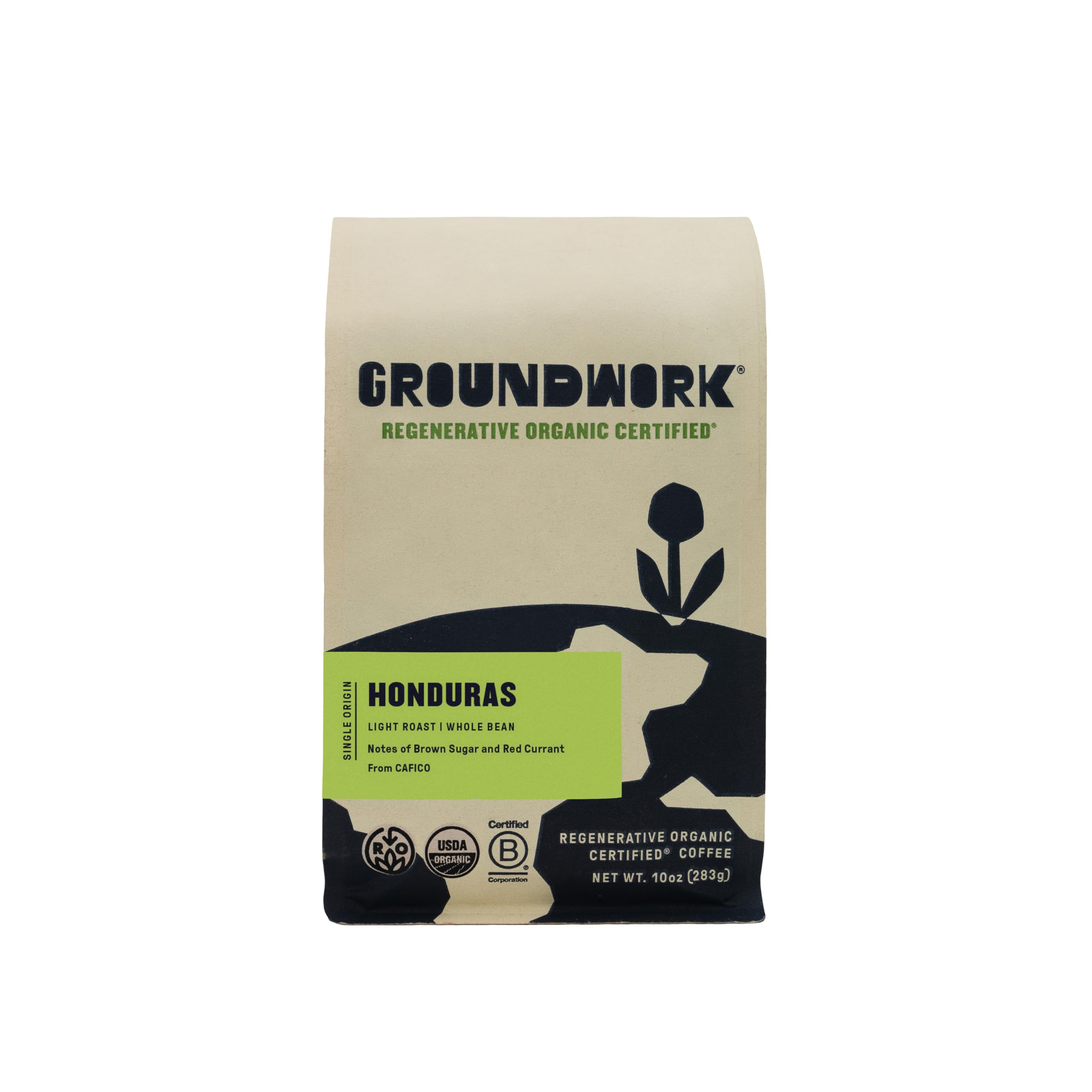 Groundwork Coffee Honduras whole bean image 1; rich aroma ideal for pour-over.