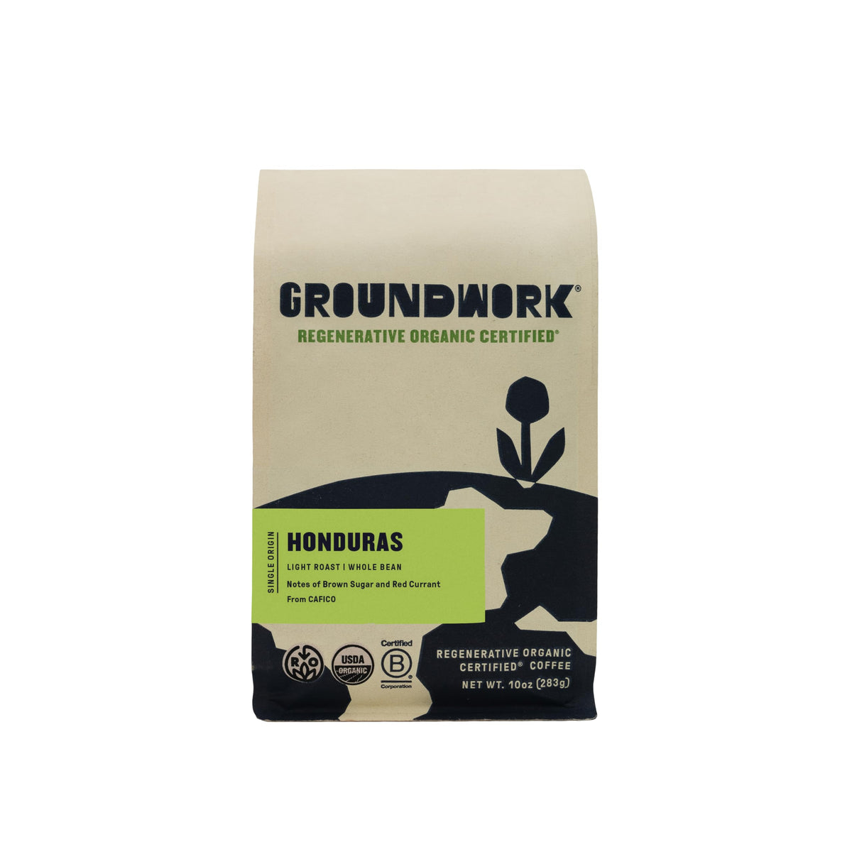Groundwork Coffee Honduras whole bean image 1; rich aroma ideal for pour-over.