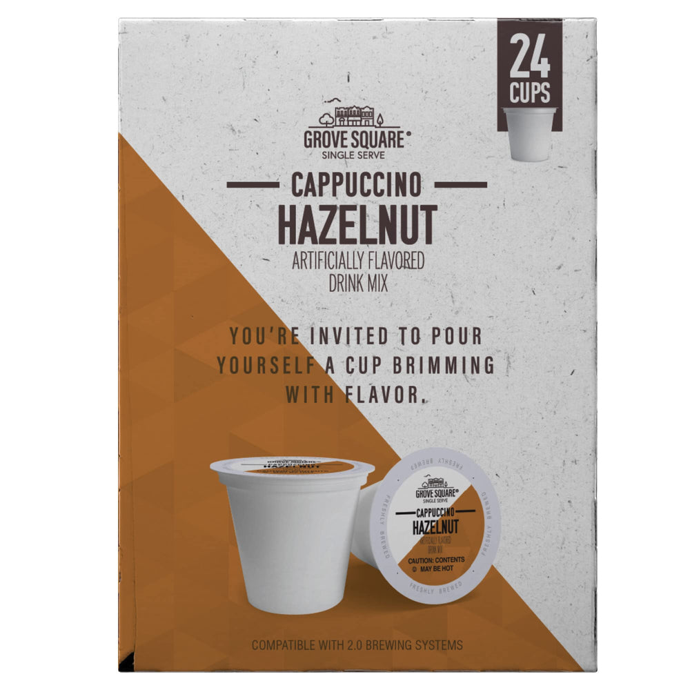 Grove Square Cappuccino Hazelnut aroma close-up with hazelnut notes