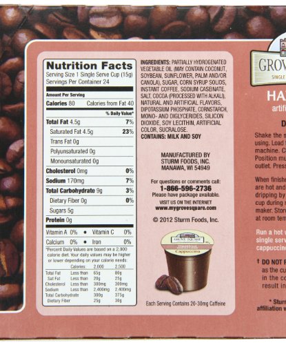 Grove Square Cappuccino Hazelnut cups packaging for easy storage