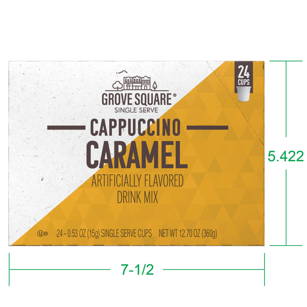 Grove Square Cappuccino Pods caramel-kitchen-ready for effortless flavor at home