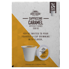 Grove Square Cappuccino Pods caramel-morning-routine captures quick flavorful coffee
