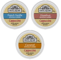 Caramel flavor pods offer café-style sweetness at home with Grove Square.