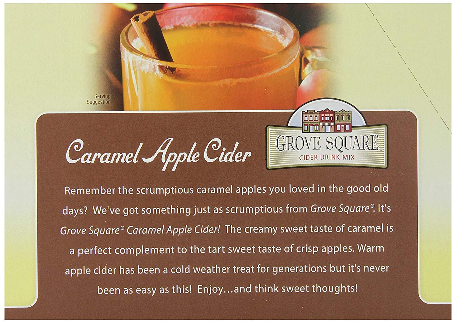 Grove Square Cider caramel-apple-cups served over ice for a refreshing afternoon.