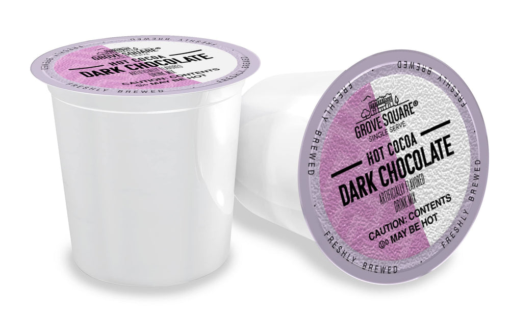 Creamy texture of Grove Square hot cocoa dark chocolate cups