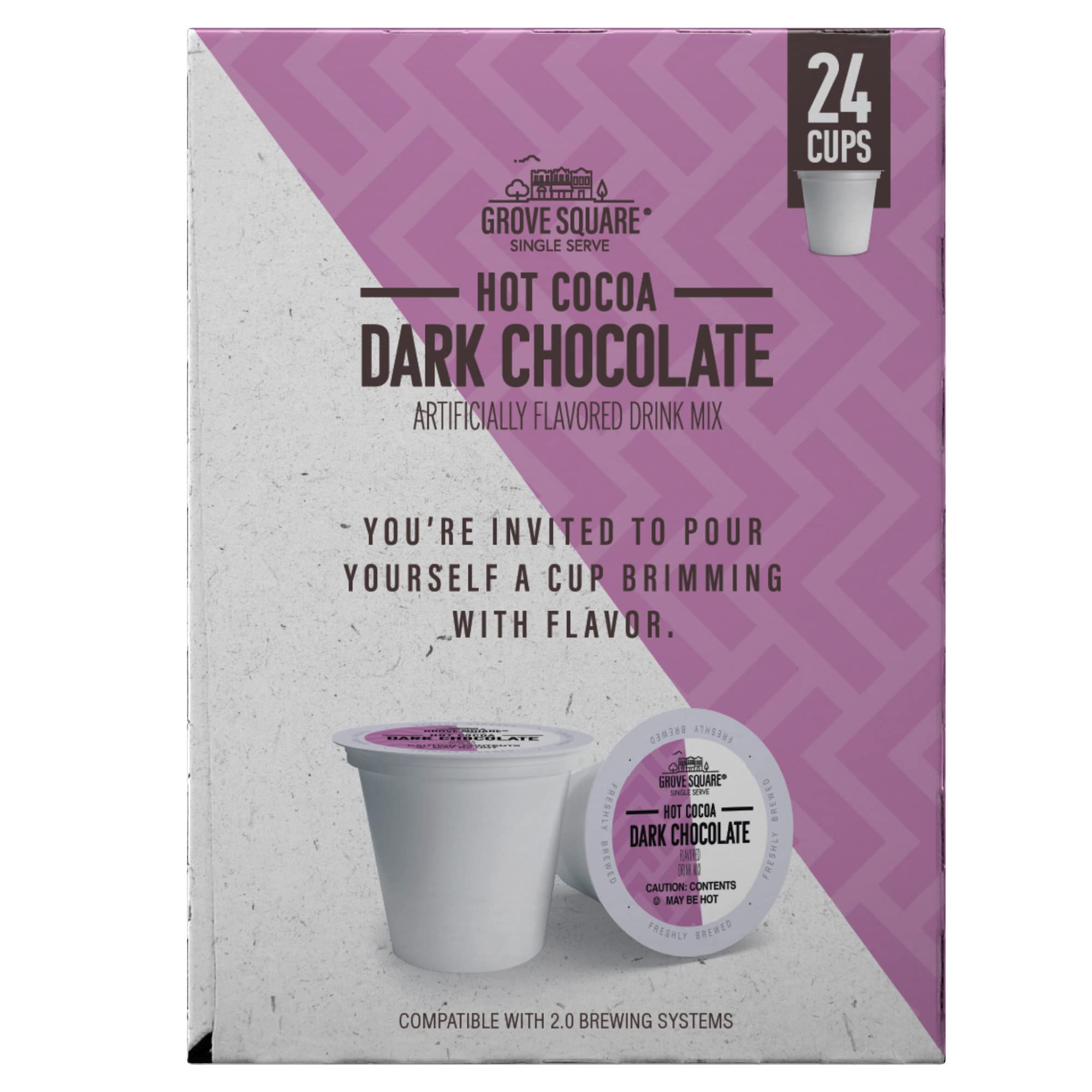 Swirling milk in Grove Square hot cocoa cups for velvety finish