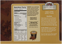 Grove Square Tea Chai Latte packaging showing 24 cups for easy prep.