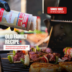 Grub Rub brisket and ribs in a smoker setup for flavorful cooking.