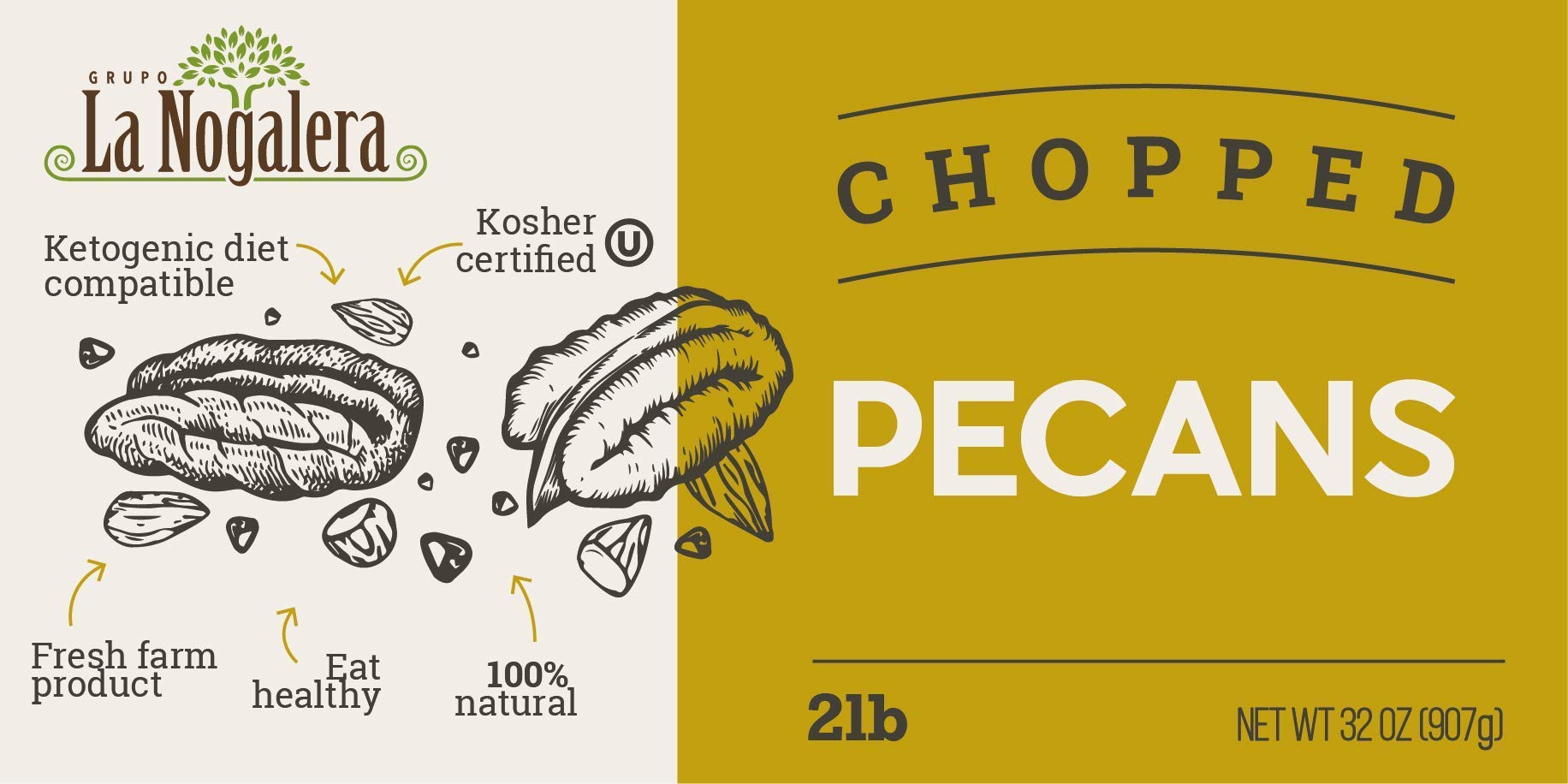 Grupo La Nogalera unpasteurized pecans for custom roasting.