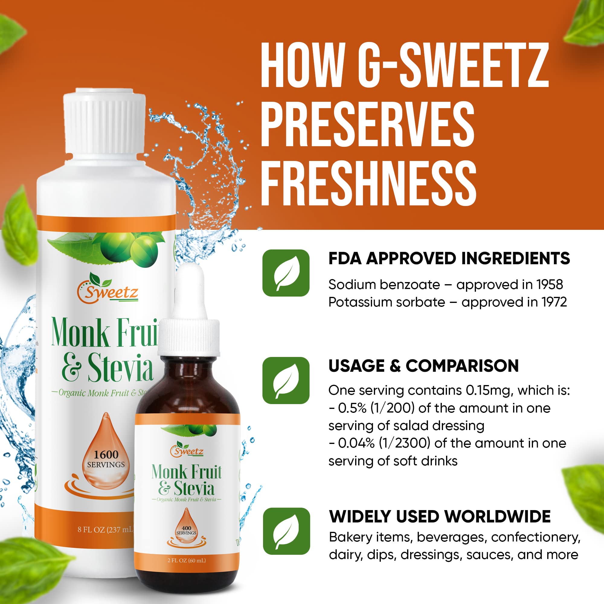 G-Sweetz baking with drops enhances desserts with concentrated sweetness.