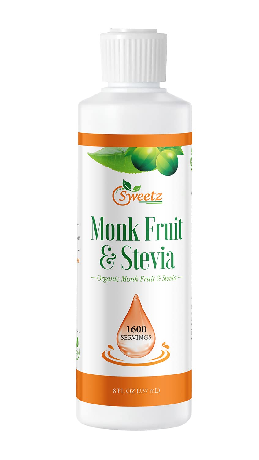 G-Sweetz bottle with drops for versatile sugar alternative in beverages and foods.
