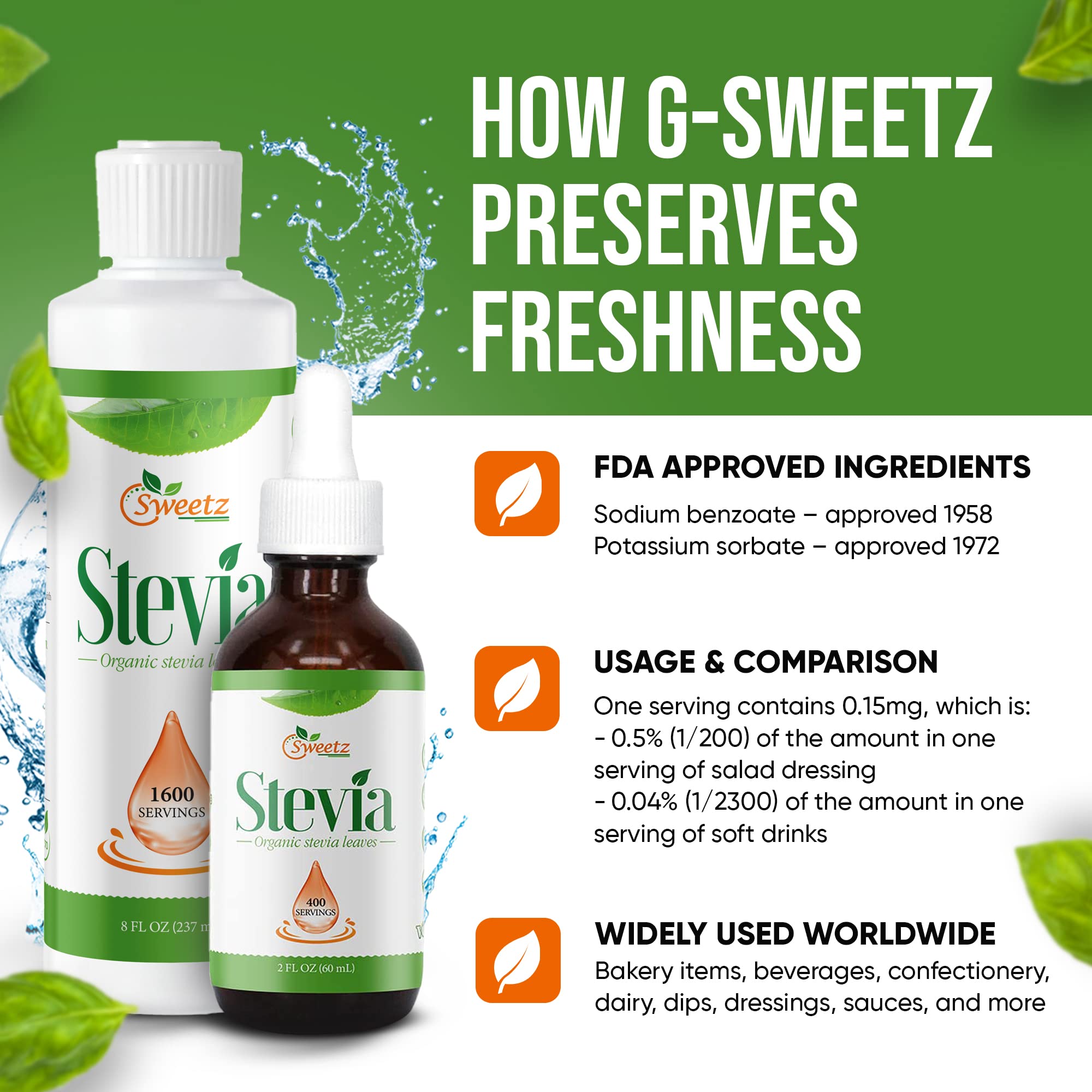 G-Sweetz Stevia Drops in coffee highlighting calorie-free sweetness