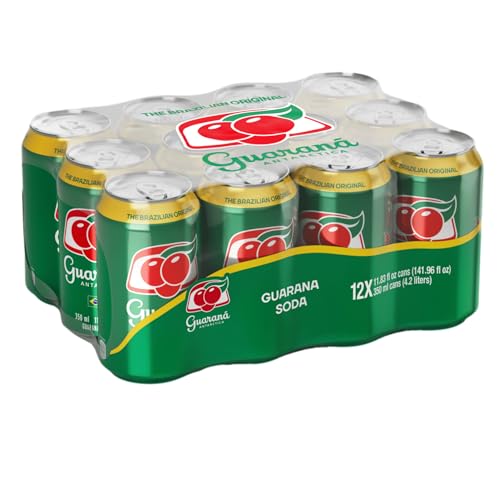 Guaraná ANTARCTICA can being poured into a glass for a cold, energizing sip.
