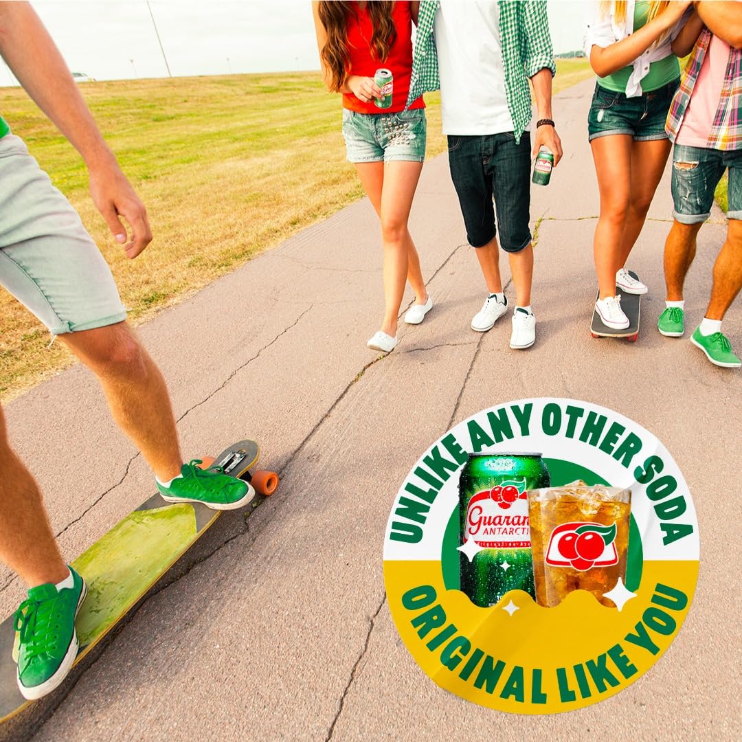 Guaraná ANTARCTICA ice-cold serve invites refreshing sips.