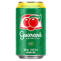 Guaraná ANTARCTICA pack of 12 cans, ideal for sharing at gatherings.