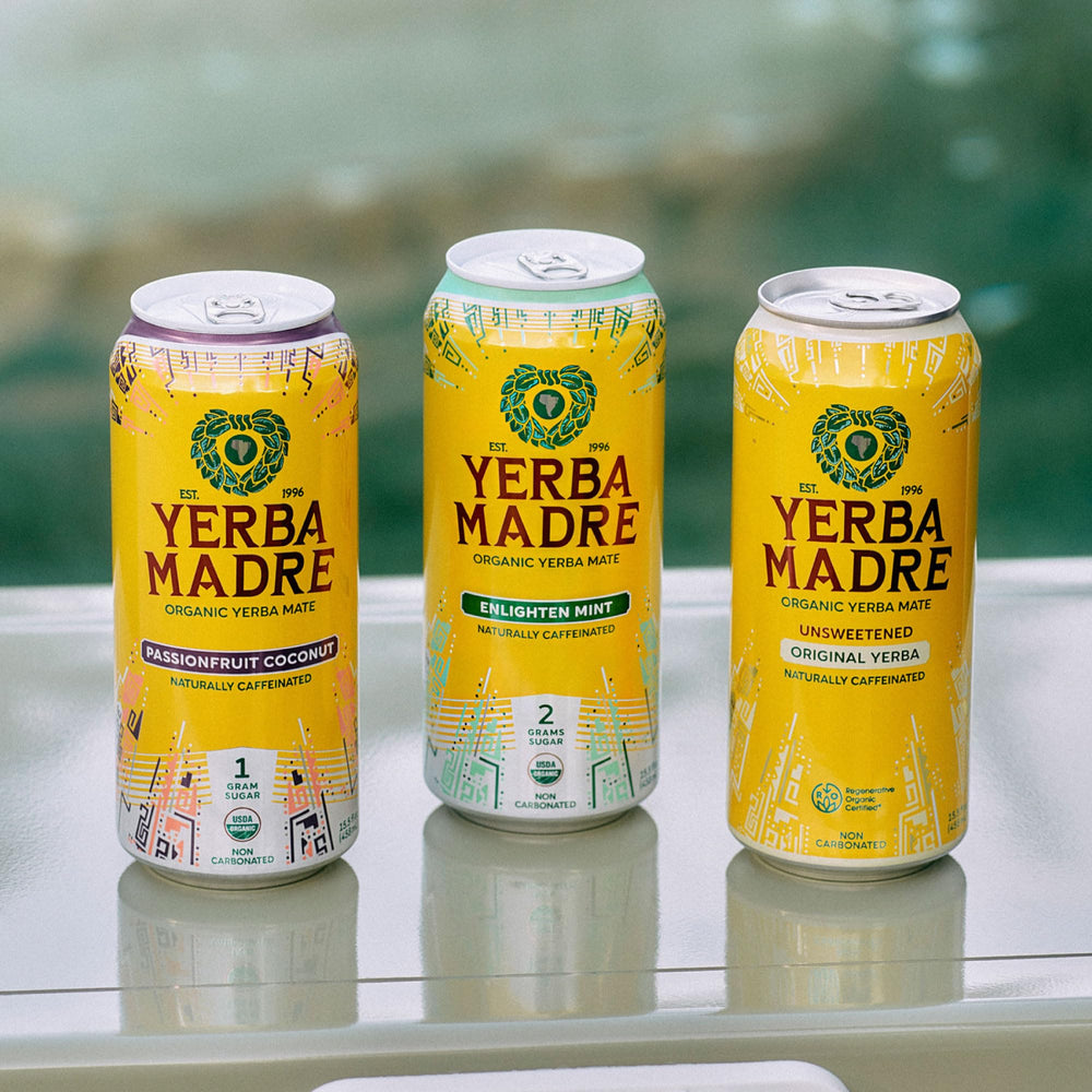 Earthy, natural Guayaki Yerba Madre refreshment invites sharing.