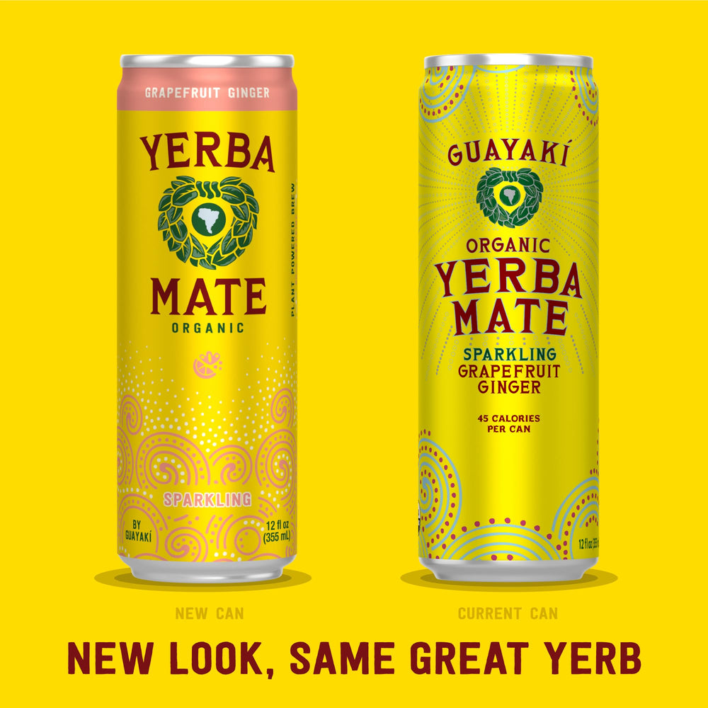 Guayaki Yerba Madre grapefruit ginger can for on-the-go refreshment