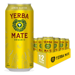 Guayaki Yerba Madre Lemon Elation bottle displaying citrus aroma and steady energy