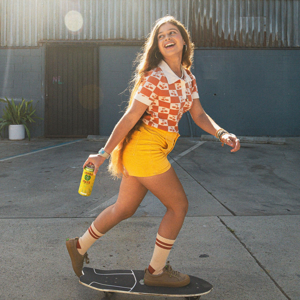Guayaki Yerba Madre Mango natural caffeine detail for focused moments.