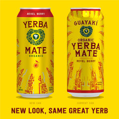 Guayaki Yerba Madre Revel Berry being poured into a glass for refreshment.
