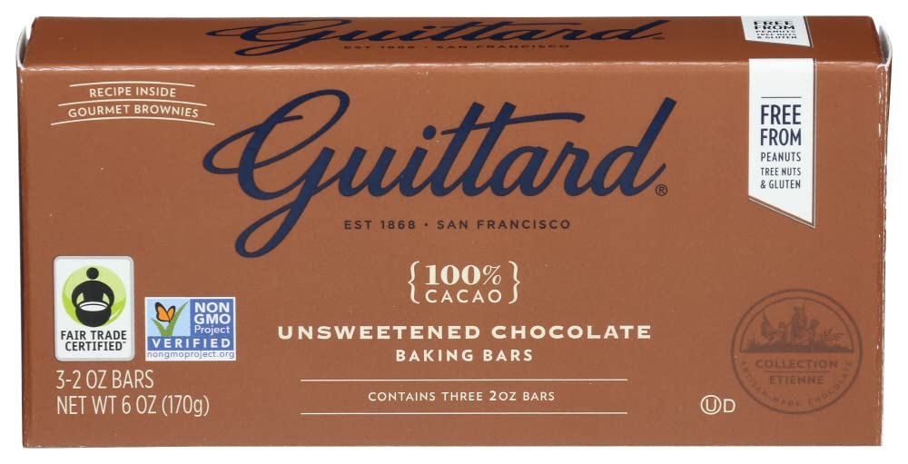Guittard unsweetened gluten-free baking bar ready for rich recipes.