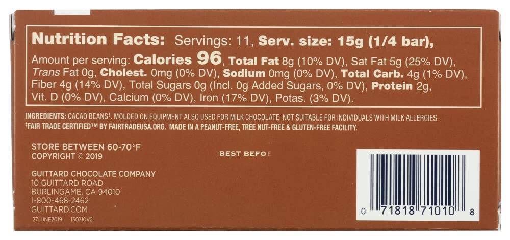 Three 2-ounce Guittard bars shown for easy portioning in baking.