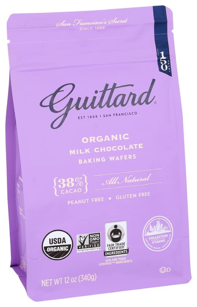 Guittard Organic 38% wafers in cookies and brownies for rich flavor.
